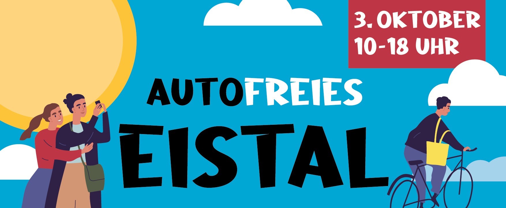 Banner Autofreies Eistal blau Banner Autofreies Eistal blau