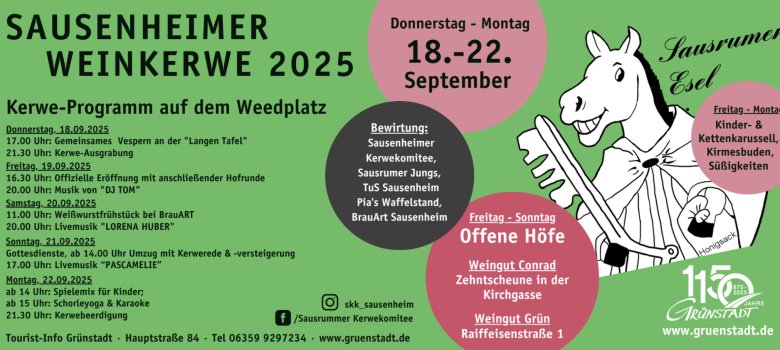 AZ Sausenheim 2025 für Sospie - 1 Programm Suasenheimer Kerwe 2025