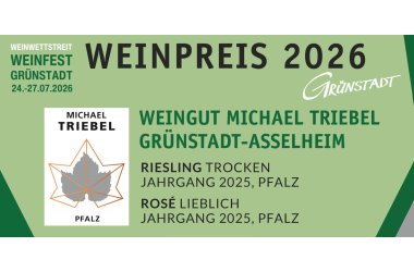 Schild Weinpreis 2026