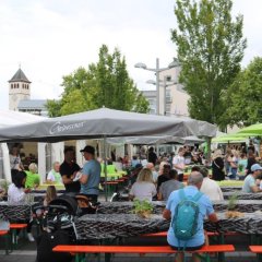 Gäste auf dem Luitpoldplatz