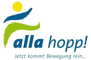 Logo "alla hopp!"- Anlage